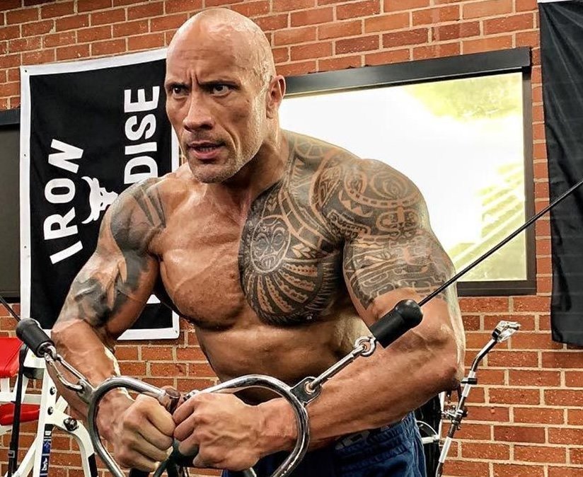 Dwayne johnson chest workout sale